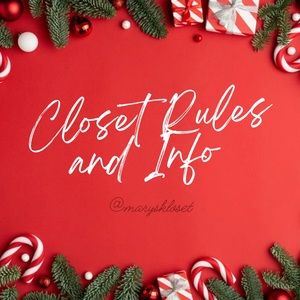 Closet Info & Rules🔎